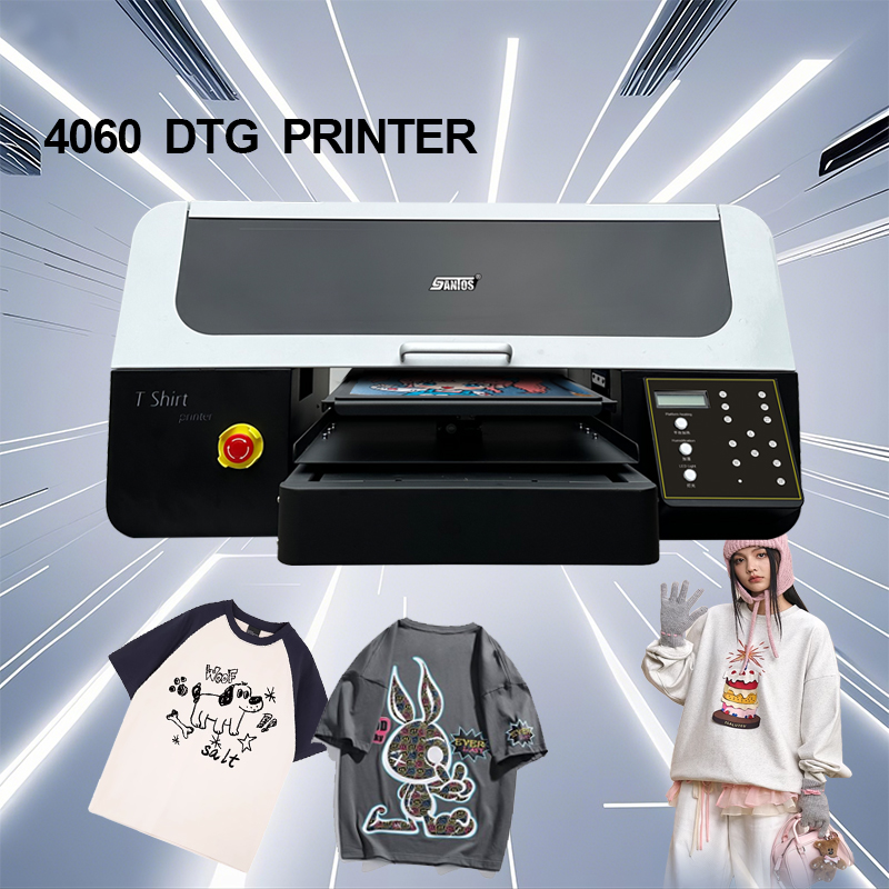 Commercial Dtf Printing - เครื่องพิมพ์เสื้อยืดดิจิทัล รุ่น 4060 พร้อมหัวพิมพ์ XP600/I1600A1/I3200A1*2 สำหรับพิมพ์ลงบนผ้าโดยตรง