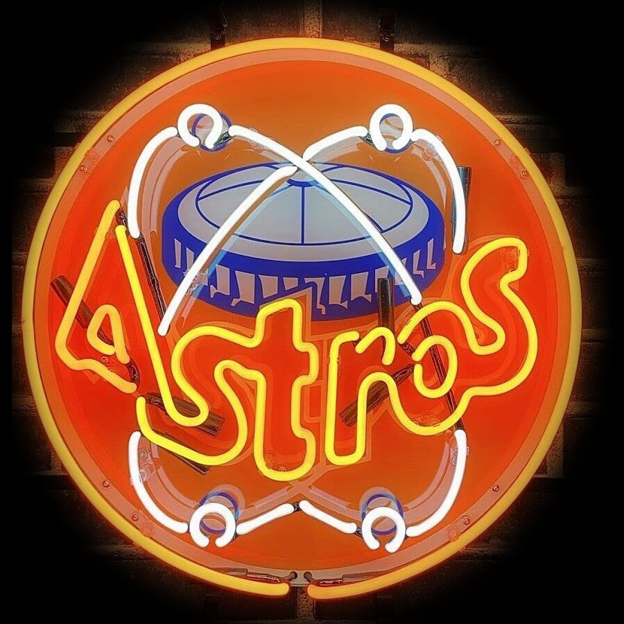 Commercial Printing Icon - Housto Astro ป้ายนีออนหลอดไฟนีออนป้ายไฟกีฬาสําหรับเบียร์บาร์ผนังแก้ว Handcraft Iconic Store