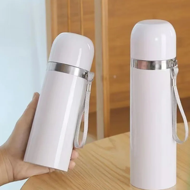 Sublimation Mug Blank - ระเหิดสแตนเลสสูญญากาศฉนวน THERMOS ตรงถ้วยเปล่าพร้อมฝาปิดขวดน้ํา Tumbler ถ้วยกาแฟแก้วแบบพกพา