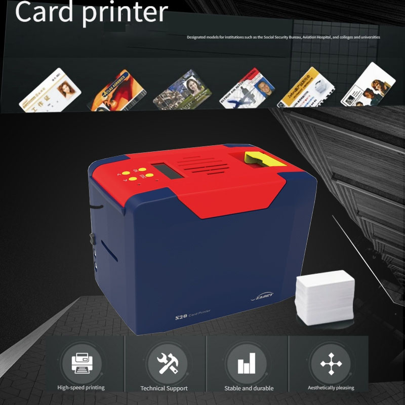 Commercial Ribbon Printing Machine - เครื่องพิมพ์บัตร PVC แบบแมนนวล พิมพ์ด้านเดียว พิมพ์โดยตรง สำหรับพนักงาน