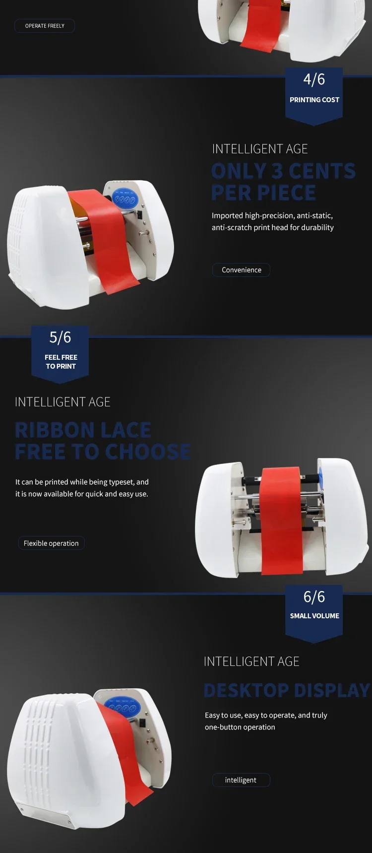 Commercial Ribbon Printing Machine - เครื่องพิมพ์ริบบิ้นฟอยล์ร้อนแบบดิจิตอลอัตโนมัติสำหรับพิมพ์ผ้าซาติน ขายตรงจากโรงงาน