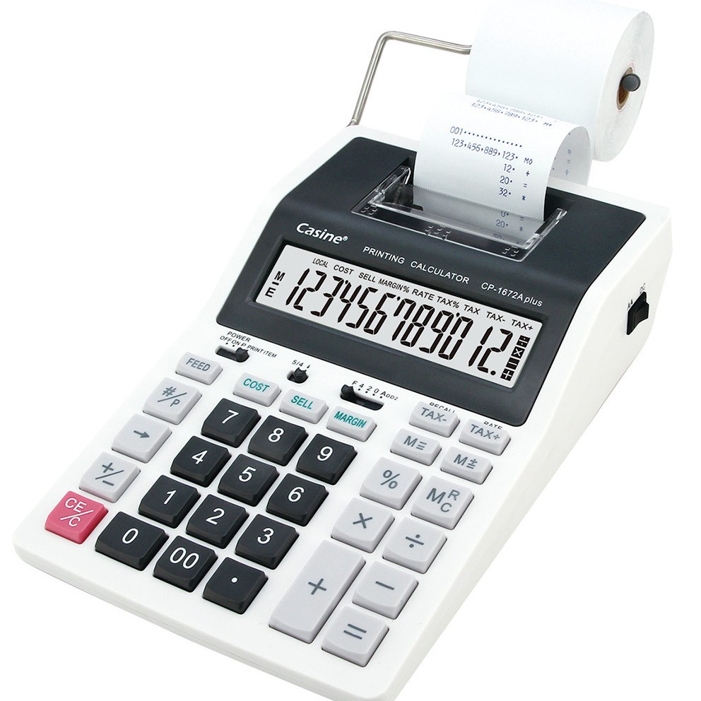 Commercial Printing Types - เครื่องคิดเลขสำนักงานคาสเซนสำหรับการพิมพ์ขาวดำ ธนาคาร หนังซุปเปอร์เลเธอร์ เครื่องคิดเลขพิเศษสำหรับพนักงานเก็บเงินธนาคาร