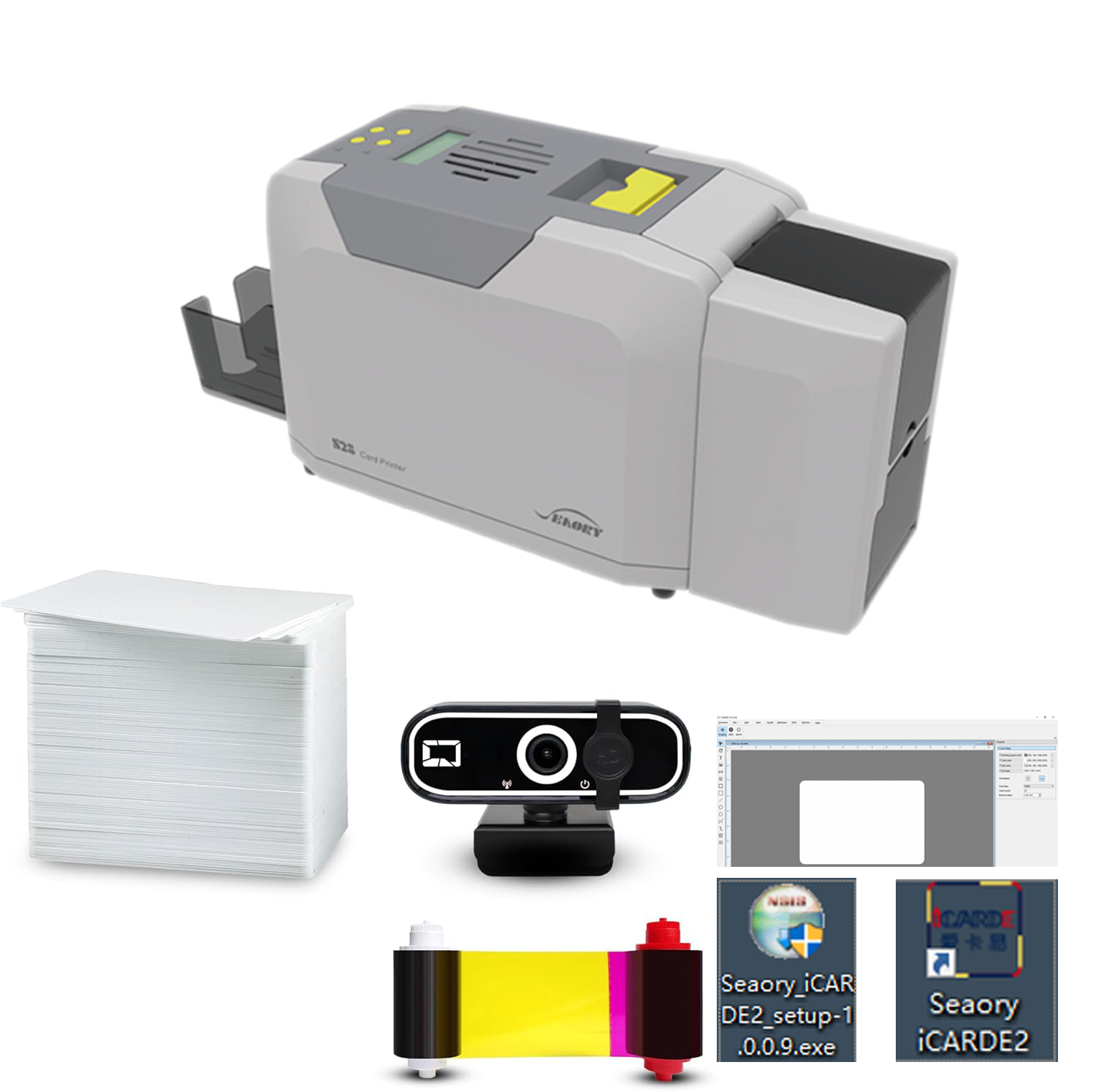 เครื่องพิมพ์บัตร Seaory S28 แบ - Commercial Ribbon Printing Machine บทวิจารณ์และราคา