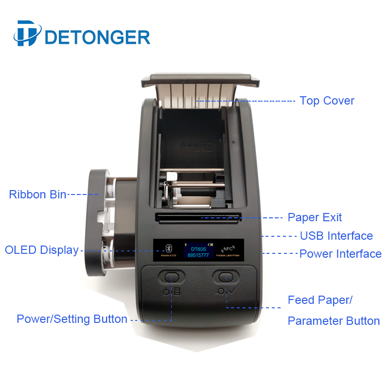 DETONGER แบบพกพา Thermal Trans - Commercial Ribbon Printing Machine บทวิจารณ์และราคา