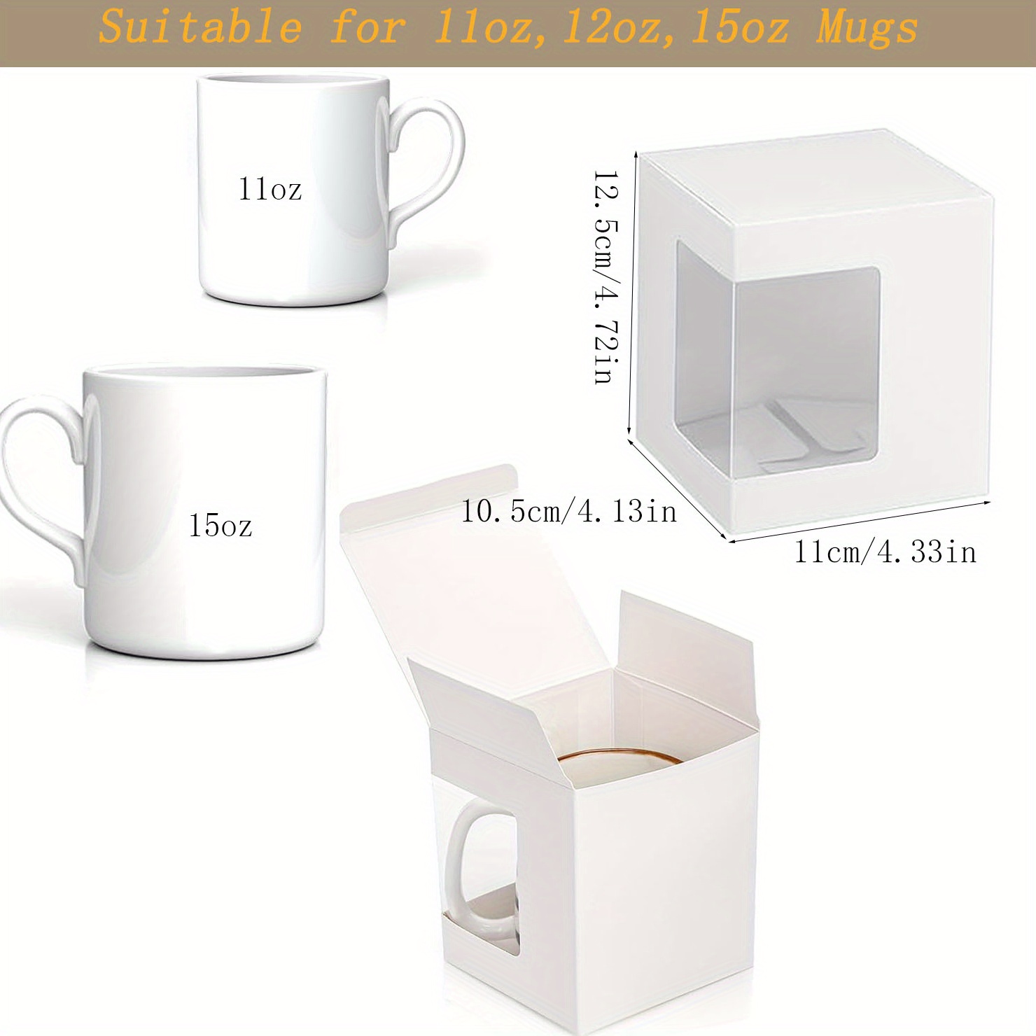 12แพ็คกล่องของขวัญสําหรับแก้วร - Sublimation Mug Blank บทวิจารณ์และราคา